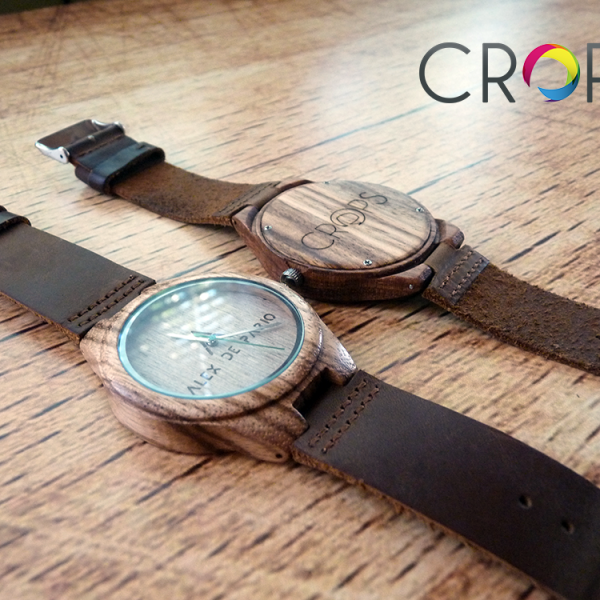 Engraved wooden clocks