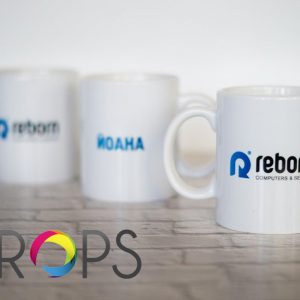 One-sided and double sided printing on cups