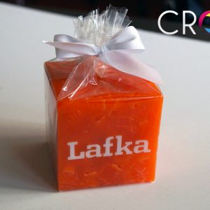 Christmas candles with logo