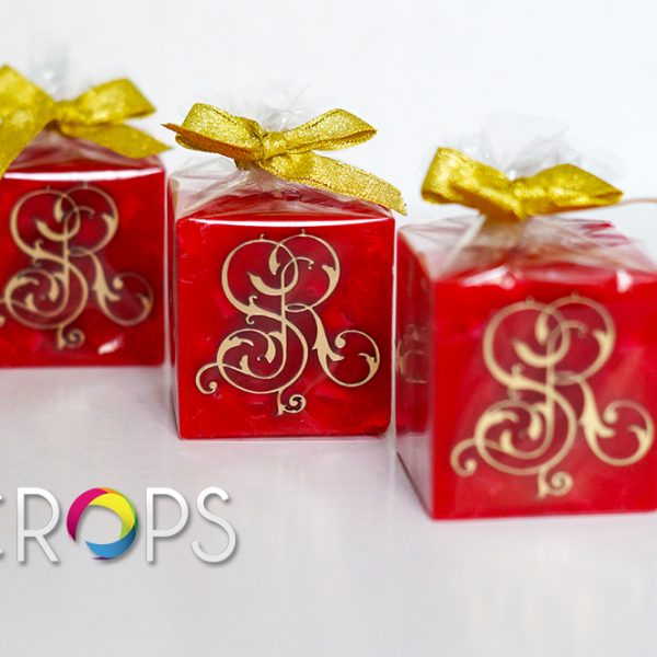 Candle making with company logo