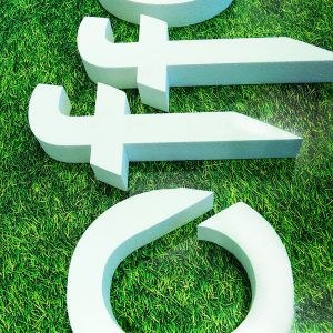 Cutting volumetric letters