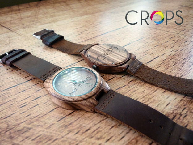 Engraved wooden clocks