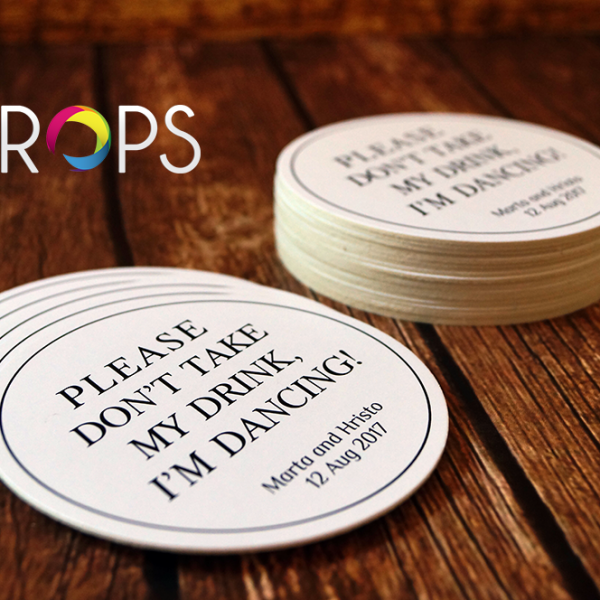 Wedding mug coasters, advertising agency