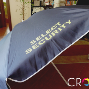 Umbrella with logo, advertising agency