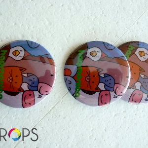 Cartoon badges, advertising agency