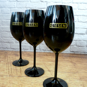 Glasses with logo Giesen, advertising agency