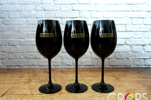 Glasses with logo Giesen, advertising agency