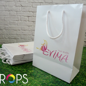 Paper Bags for Hair studio Evima, advertising agency