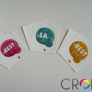 Colourful stickers, advertising agency
